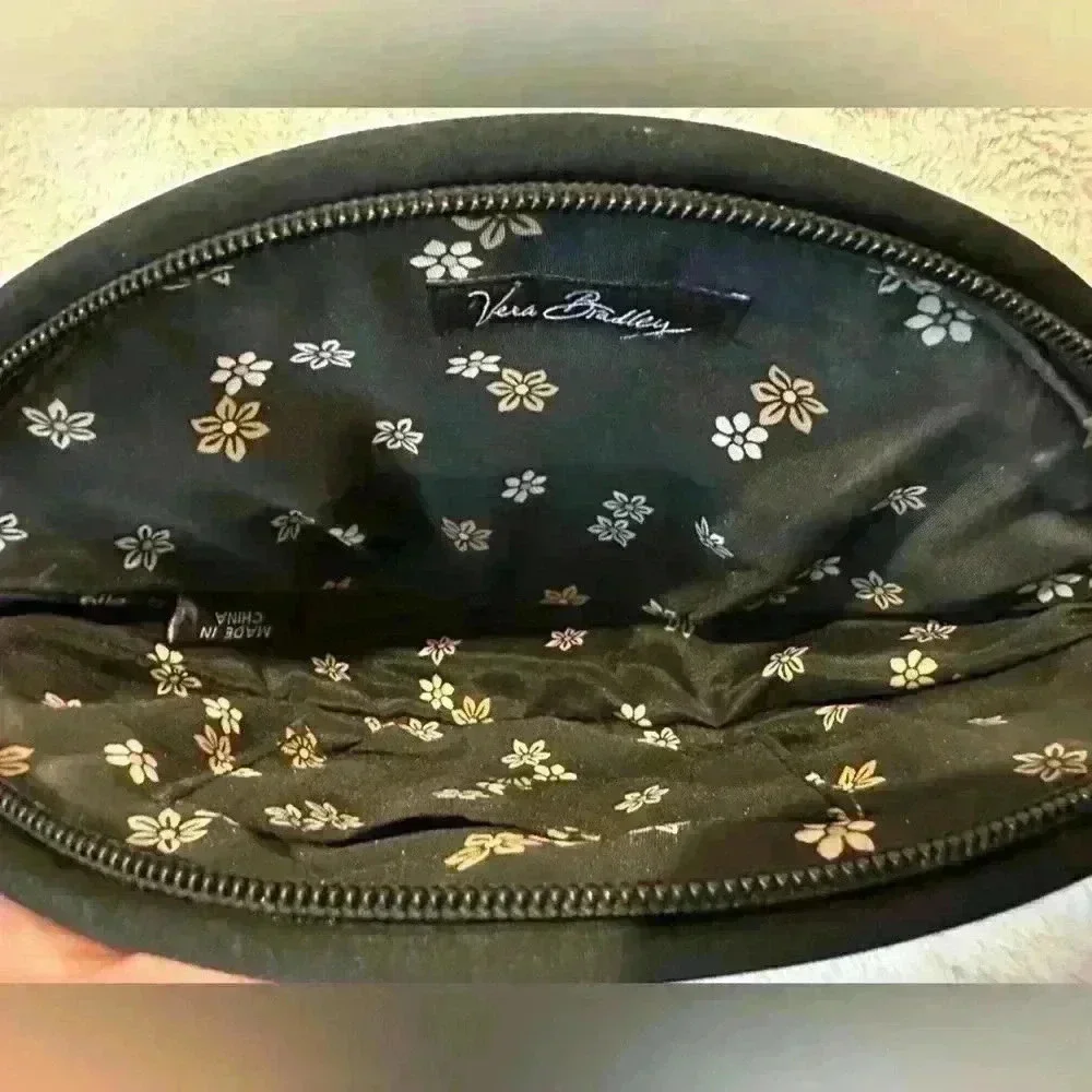 Vera Bradley Quilted Crescent Cosmetic Pouch 9x4x1.5
